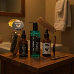 طقم العناية الكاملة باللحية والشارب للرجال – Beard Grooming Kit احترافي