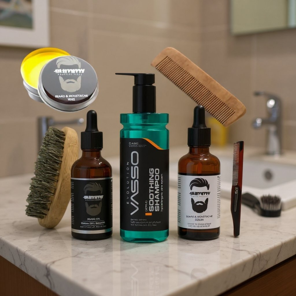 طقم العناية الكاملة باللحية والشارب للرجال – Beard Grooming Kit احترافي - الصورة 2