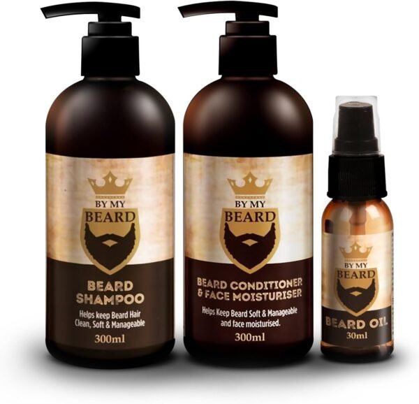 By My Beard Beard Care Set – شامبو، بلسم، زيت لحية – منتجات لحية رجالية أصلية من المملكة المتحدة