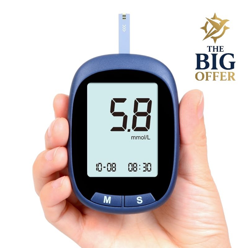 جهاز قياس السكر الرقمي المحمول – قراءة 5.8 mmol/L