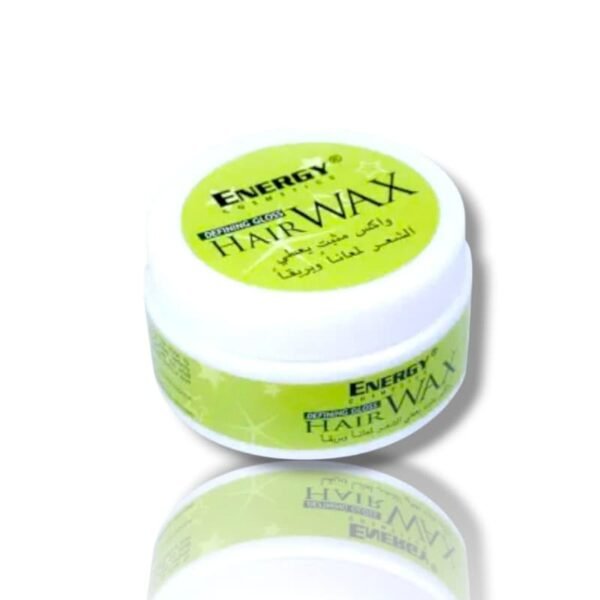 عبوة واكس شعر من Energy Cosmetics بلمعة قوية، مثالية لتصفيف الشعر الرجالي بثبات ولمعان يدوم طوال اليوم
