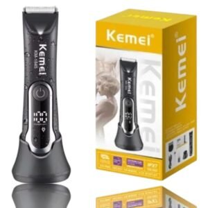 ماكينة حلاقة Kemei KM-1945 مقاومة للماء بشاشة رقمية وتغليف احترافي