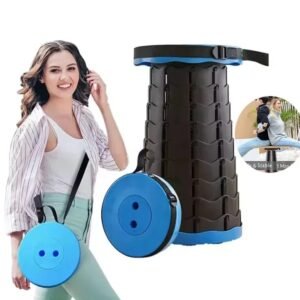 كرسي متنقل قابل للطي يمكن حمله على الكتف، مثالي للسفر والرحلات والمناسبات الخارجية