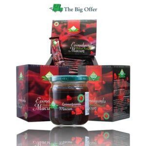 Epimedyumlu Macun التركي الأصلي – علبة 240 جم + باك 12 ظرف – عرض الطاقة الطبيعي للرجال في الكويت
