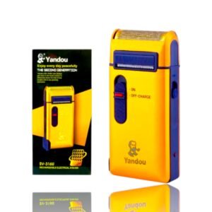 ماكينة حلاقة كهربائية Yandou SV-316U مع علبتها – تصميم أصفر وأزرق