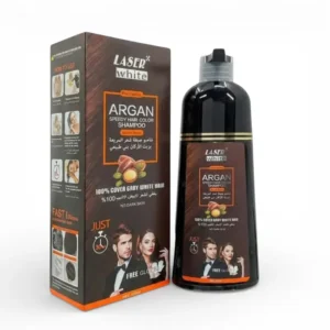 شامبو صبغة ARGAN الأسود لتغطية الشيب بزيت الأرجان