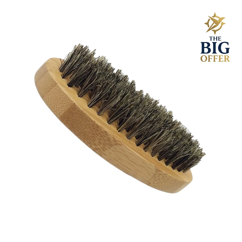 فرشة خشبية طبيعية للحية والشعر – تصميم أنيق لتنظيف وتصفيف الشعر بدون تهيّج