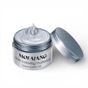 واكس تلوين الشعر الفضي من Mofajang | لون "Ash Grey" مؤقت وتصفيف قوي
