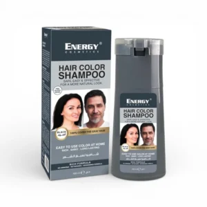 شامبو صبغة الشعر الأسود من Energy | تغطية الشيب 100% في دقائق