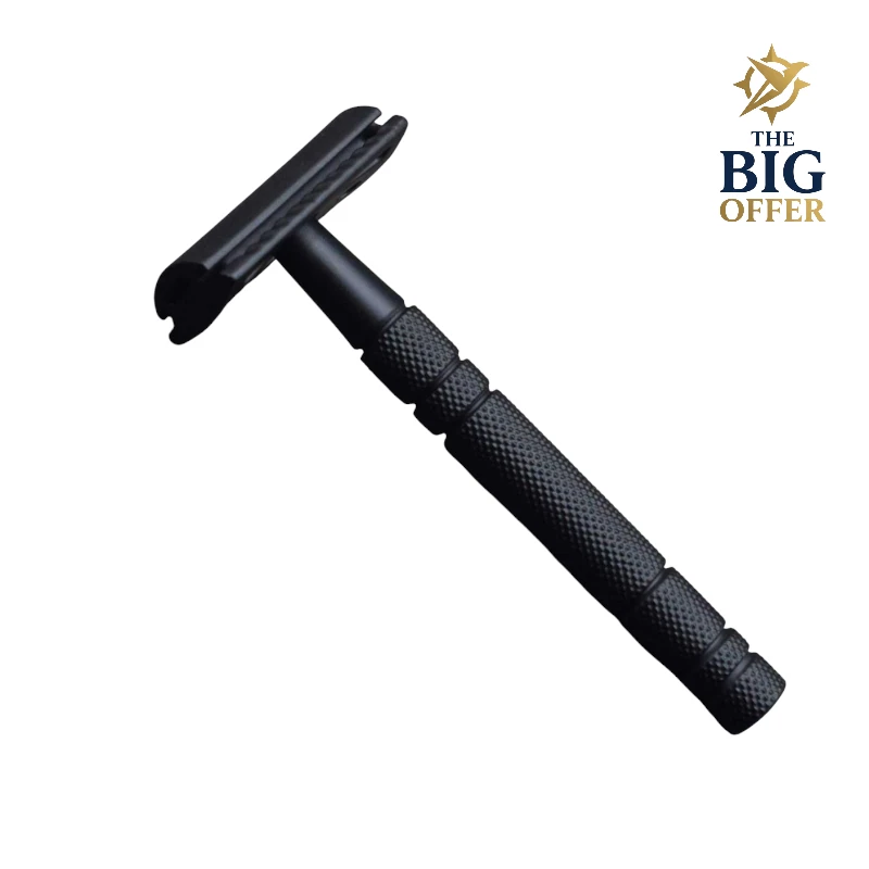 موس الحلاقة الأسود برو – شفرة مزدوجة آمنة للحلاقة الرجالية في الكويت والخليج